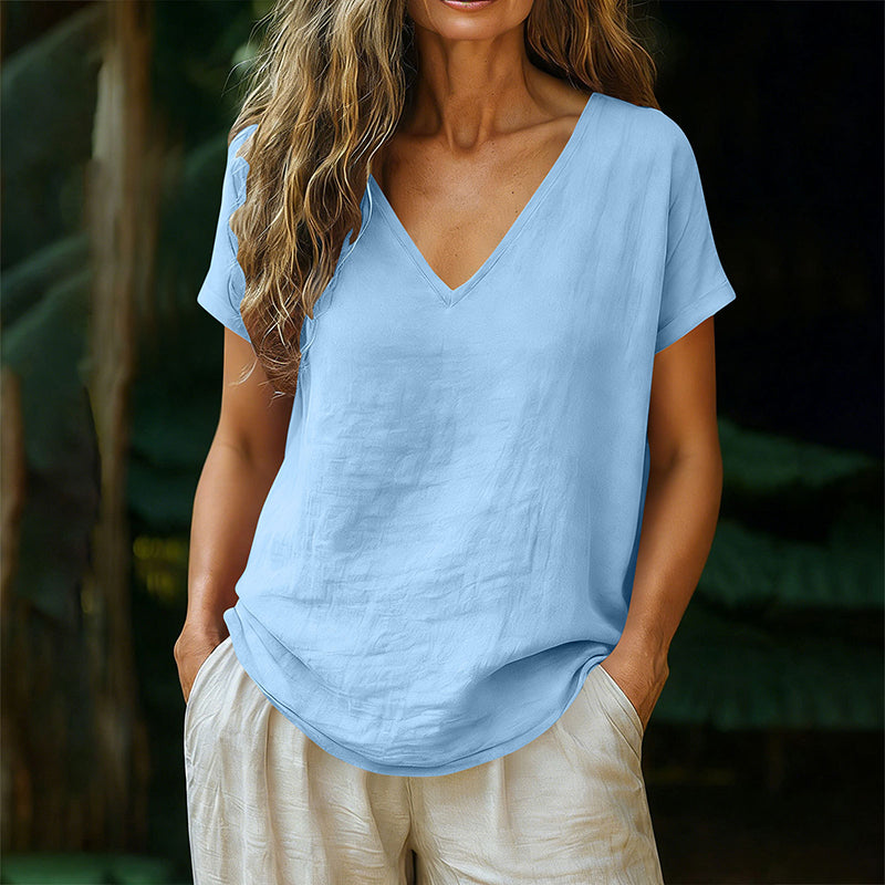 Norrah – тениска с V-образно деколте